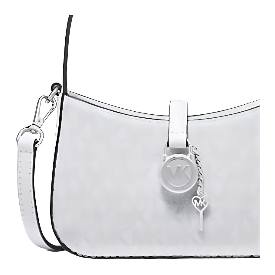 Michael Kors Lyra Canvas Shoulder Bag, Crossbody Bag, Handbag Mini Women's Optical White 35R5S1YC0B-OPTIC WHITE