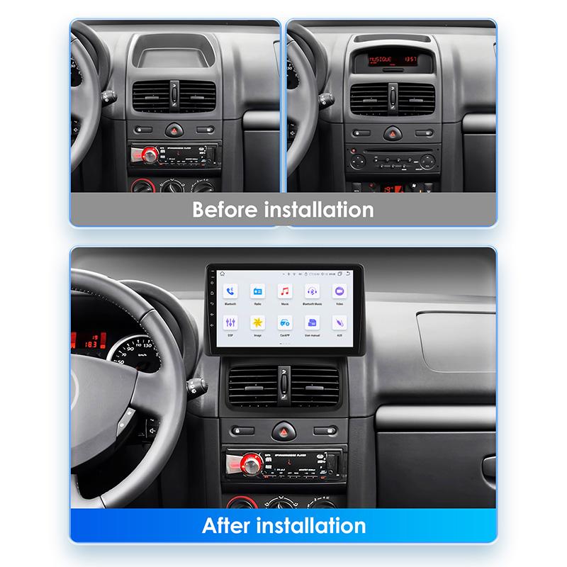 Hizpo Android 13 Car Radio For Renault Clio 2  2000-2012 Wireless CarPlay Android Auto 2din Car Intelligent Screen Bluetooth Autoradio DVR Cam RDS FM