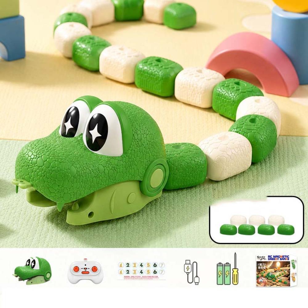Magnetic RC Snake Car Toy Rechargeable Greedy Snake Car Remote Control Car  Tabletop Game