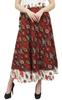 Cotton Hippy Wrap Skirt White Reversible Floral Printed Summer Wear