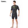 SLINX Men's 3mm Short Sleeve Wetsuit with Back Zipper, High-Quality Fabric for Warm Scuba Diving