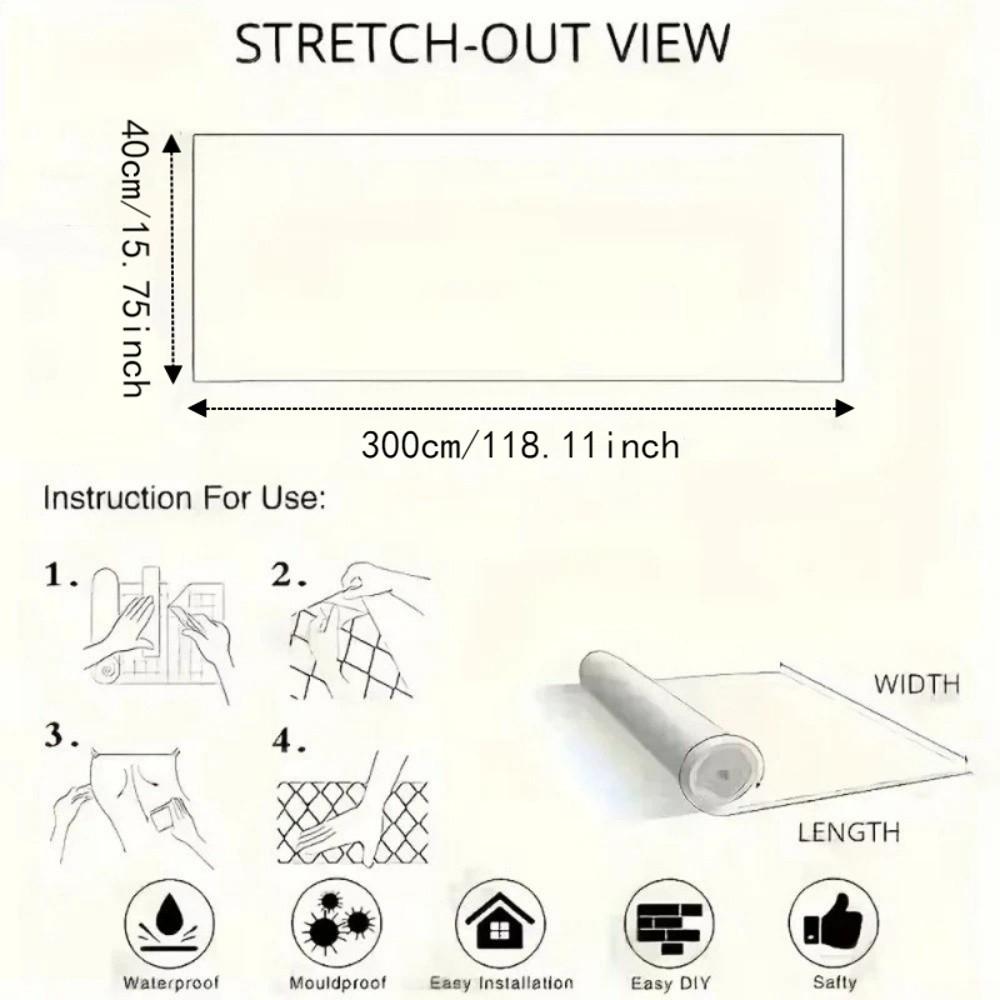 PVC Imitation Wood Grain Wallpaper Grid Panel Wall Sticker  Background Wall Decoration