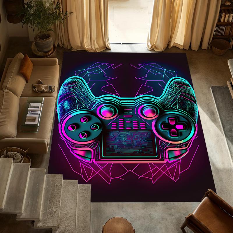 Gaming Carpet Mat Rug Home Decoration Living Room Bedroom Floor Decor Neon Style Non Slip Rugs Living Room Decoration