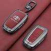 Leather Zinc Alloy Car Key Case for Corolla Hybrid 2021 Rav4 Land Cruiser Prado Camry Highlander Prius C-HR 2018+