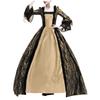 2026 Retro Europäisches & Amerikanisches Mittelalterliches Spitzen-Patchwork-Glockenärmelkleid