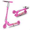 Kinderroller - FOXSPORT - Faltbar - Trittbremsfunktion - 3-stufig verstellbarer Lenker - Belastbarkeit 100 kg - Rot