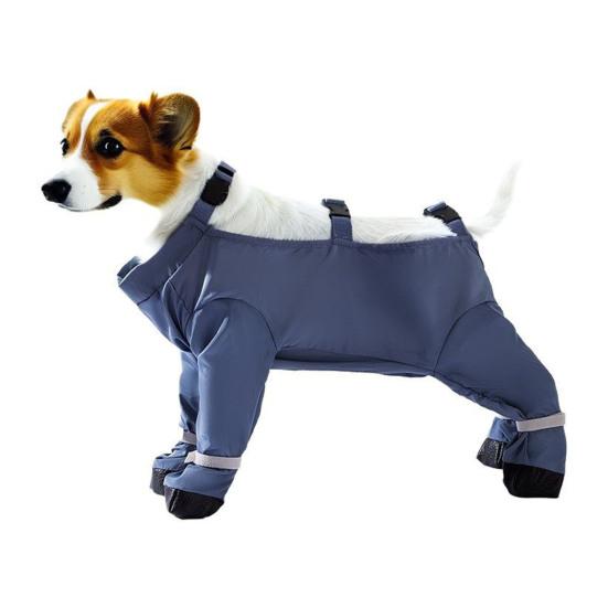 Combinaison de neige pour chien avec bottes intégrées Antidérapant Chiot Salopette Bottines Imperméable Combinaison de neige pour chien avec bottes pour petits chiens Protection des pattes