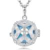 Pregnancy Bola 4-leaf Clover Cage Pendant Blue Ball