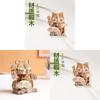 Houten Lucky Cat 3D Puzzelmodel Voor Nieuwjaarsdecoratie En Cadeau Voor Kinderen En Volwassenen