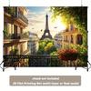 Romantic Paris Eiffel Tower Tapestry Wall Hanging French City View Decor Polyester Art for Living Room Bedroom Home Decor