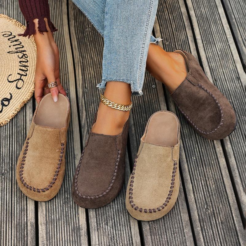 High-top Bocken Shoes, Head-covering Half-slipper, Retro One-piece Shoe, Retro Lazy Slipper
