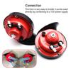 12V Car Snail Electric Air Horn Loudly Alarm Boat Motorcycle Dual Tone Car