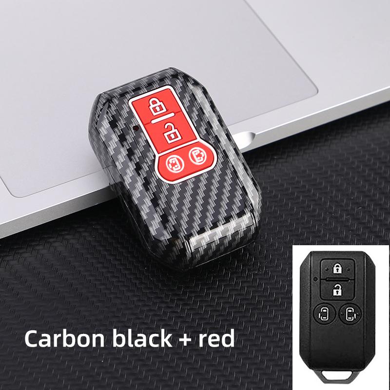 Carbon Car Key Case For Suzuki Swift Hybrid Jimney Baleno Ignis Xl7 Monopoly Ertiga Accurate Wagon R Accessories