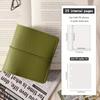 Faux Leather Mini Photo Album Transparent Pages with 3-Ring Pocket Photo Album Photo Display Card Collection 3-Inch Photo Book