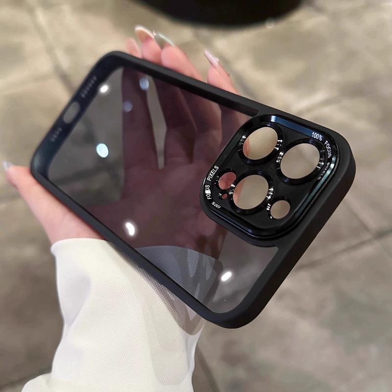 Luxury Shockproof Transparent Phone Case For iPhone 11 12 13 14 15 Pro Max Plus Clear Bumper Cases Cover