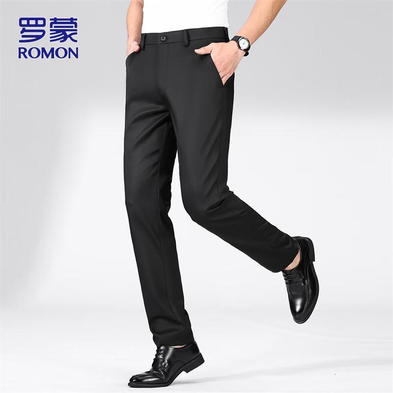 ROMON Heren IJszijde Stretch Zakelijke Casual Broeken