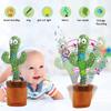 Cactus Danzante Giocattolo Cactus Parlante per Neonati Ripete Ciò che dici Cantando Mima Ripeti il Cactus Peluche Elettrico con Luce Colorata