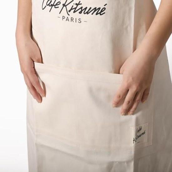 Maison Kitsuné Apron Unisex Café Barista Fox P709 Ivory
