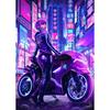 Affiche de Ville Cyberpunk Future Style Punk Paysage de Rue de Ville Nocturne Toile Image Murale pour Décoration de Salon Cuadro