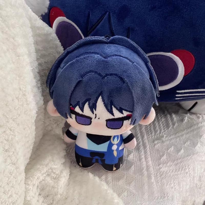 10cm Genshin Flins Plush Keychain Anime Genshin Furina Tartaglia Impact Doll for Backpack Hanging Pendant Fans Gift Party Favors