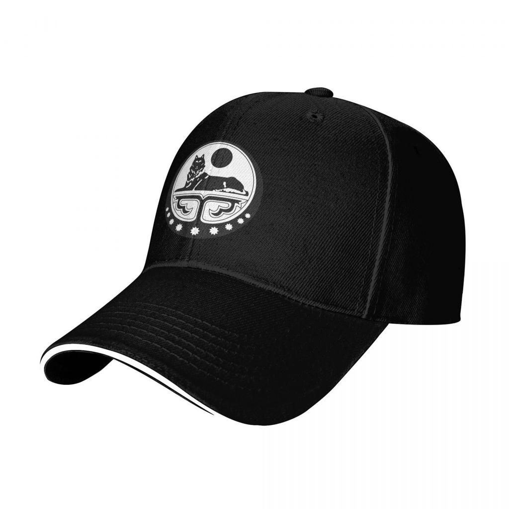 Tschetschenischer Wolfswappen Ichkeria Tschetschenien Baseballkappen Snapback Baseballmützen Atmungsaktiv Lässig Kappe Outdoor für Unisex