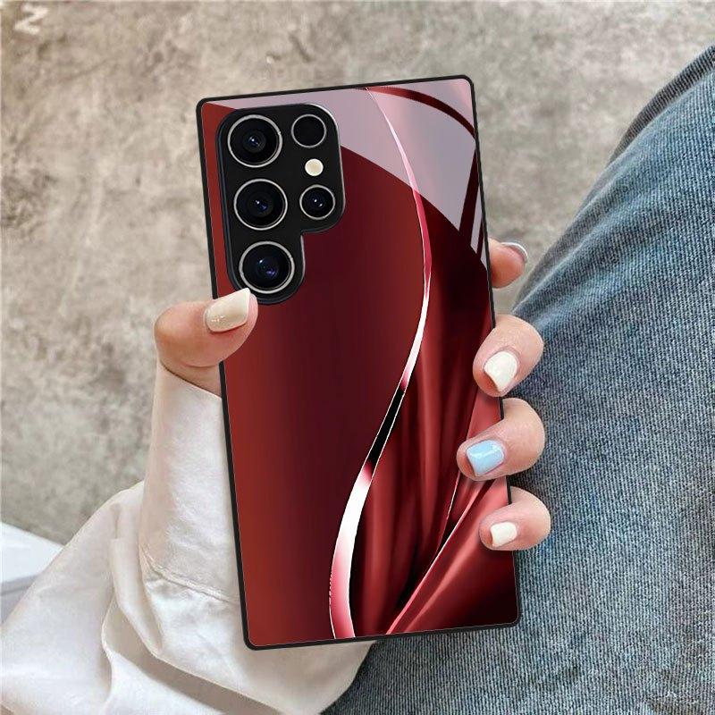 Graceful wave pattern Exquisite PhoneCase for Samsung Galaxy S26 S25 S24 S23 S22 S21 FE Ultra Plus  Men women Built-in glass