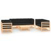 Vidaxl 8-Cz. Garden Furniture Set With Cushions, Solid Pine Wood
