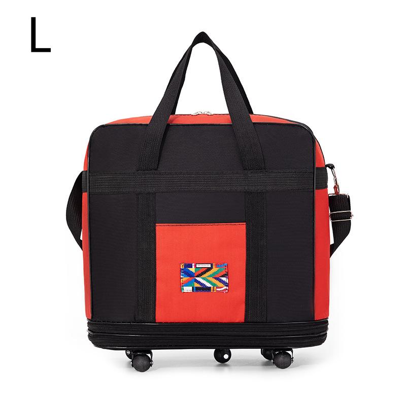 2025 New Waterproof Foldable Airline-Checkable Oxford Fabric Large Capacity Luggage Bag with Wheels Multi-functional Moving Travel Bag
