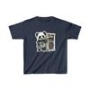 US Kinder 7Y 14Y - Musikalischer Panda spielt Rock-Bassgitarre - Kinder Schweres Baumwoll-T-Shirt