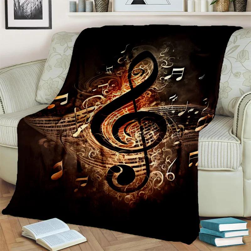 D Colorful Musical Note Throw Blanket Soft Cozy for Home Bedroom Sofa Picnic Travel Office Kids Cover  Home Textiles