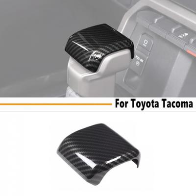 For Toyota Tacoma 24-2025 Carbon Center Shifter Gear Shift Knob Cover Head Trim