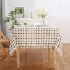Rectangular Dining Table Cotton Linen Flax Fabric Rectangle Table Cloths with Tassels
