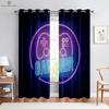 E Sports Room Curtains Cool Game Handle Printed Drapes Dark Cool Rod Pocket Design Game Room Family Room Decoration Can Be Customized
