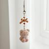 Flocking Cartoon Keychain Cute Animal Pendant Bag Decoration Keyring Phone Chain Lanyard