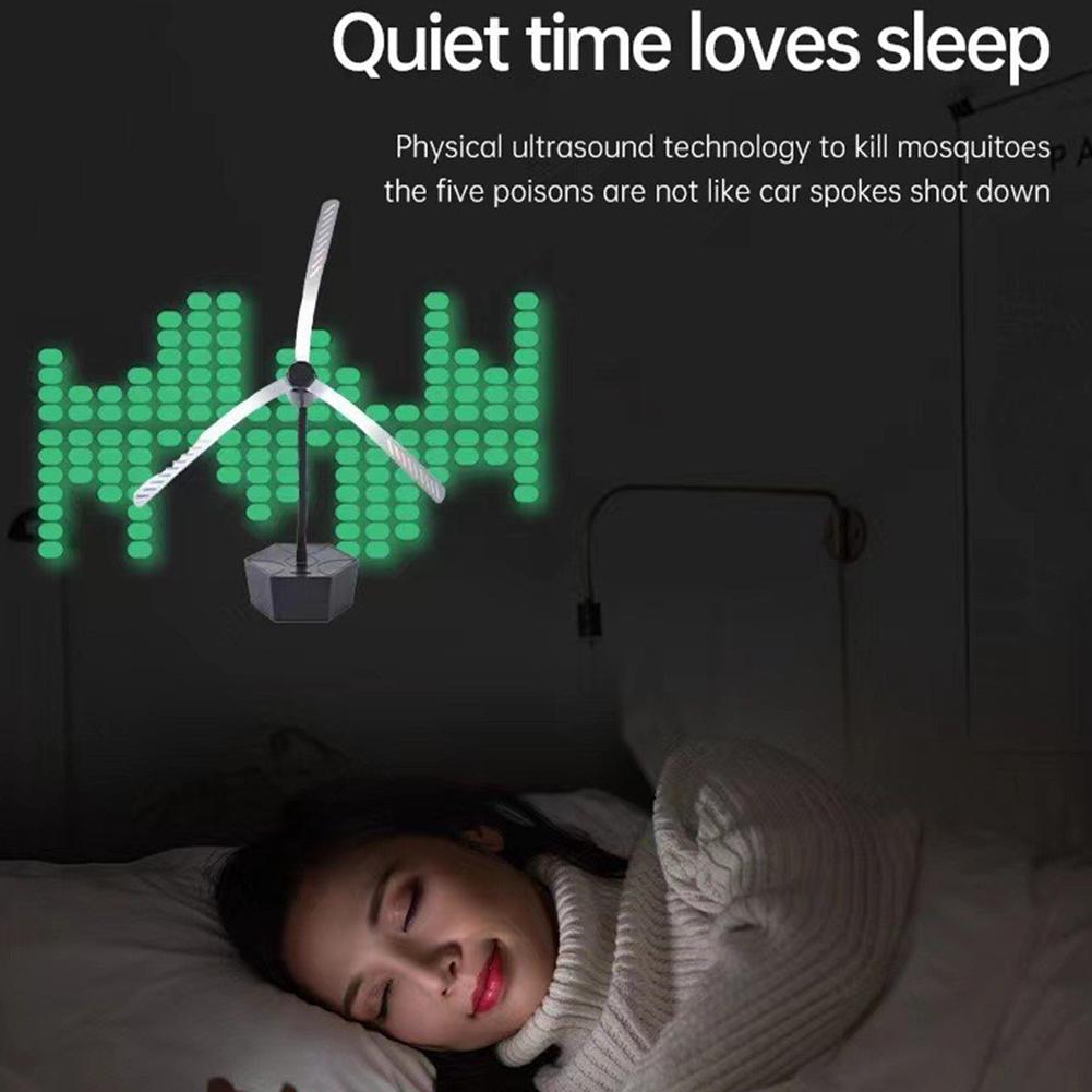Flexible Tables Fly Fans USB Rechargeable Mosquito Insect Repellent Fan Portable Fly Fans for Barbecues Kitchen Restaurants