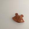 Chapeau bob d'été en coton pour bébé, mignon, oreilles d'ours, style pêcheur, décontracté, couleur unie, pour garçon et fille