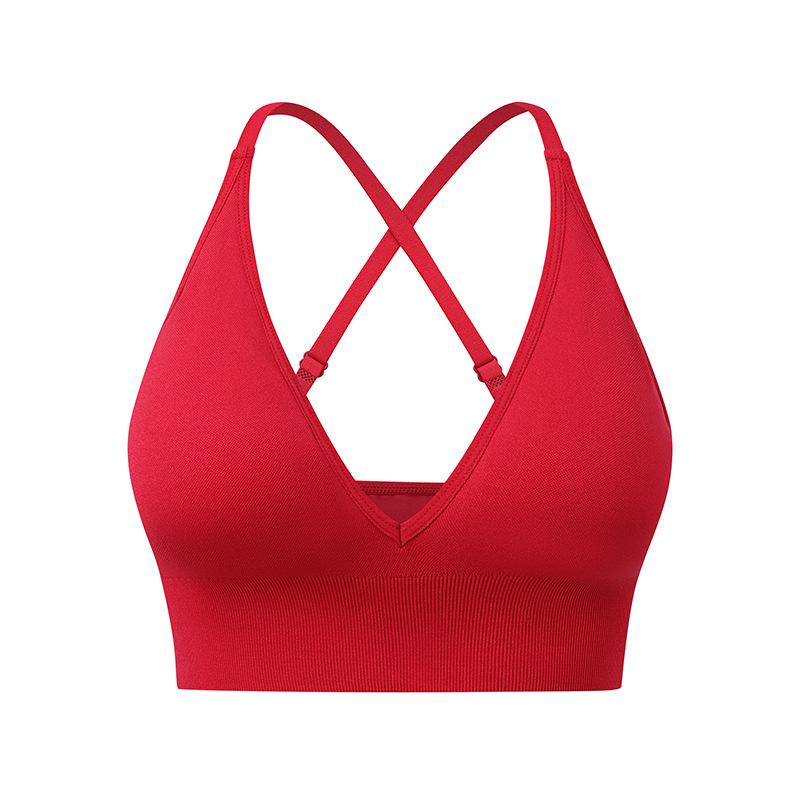 New Style Deep V Triangle Cup Sexy Bra with Adjustable Straps for Women – Beautiful Back Yoga Underwear