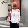 MJ STYLE Women's Off-Shoulder Short Sleeve T-Shirt