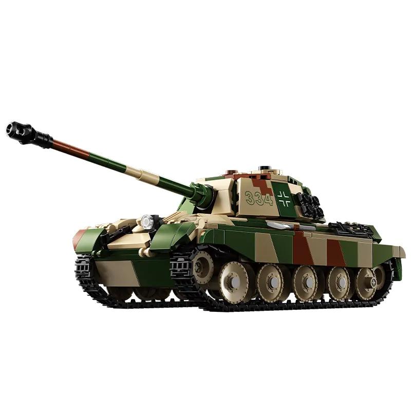 854 Pcs Le Yi Building Tiger King Tank Toy Fighter Vehicle Model Educational Assembly Birthday Gift Decoration Item