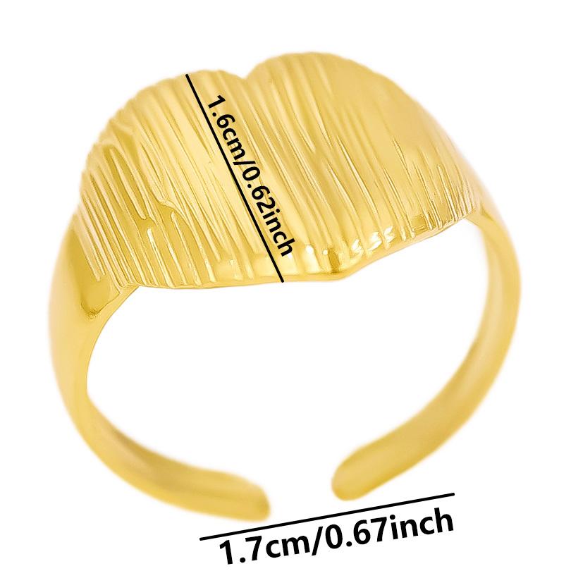 1/6pcs Leaf Heart Evil Eye Waterproof Stainless Steel Rings For Women Men Accessories Vintage Ring Open Adjustable Anillos Mujer