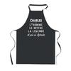 Kitchen Apron - Charles Retraite - Black - Durable Cotton - Breton Print