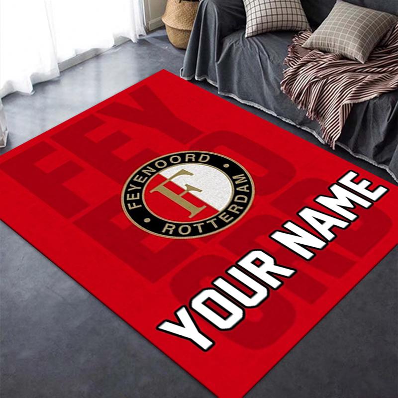 Custom Name Feyenoord Carpet Rug for Living Room Bedroom Home Sofa Decoration,Kids Play Non-slip Floor Mat