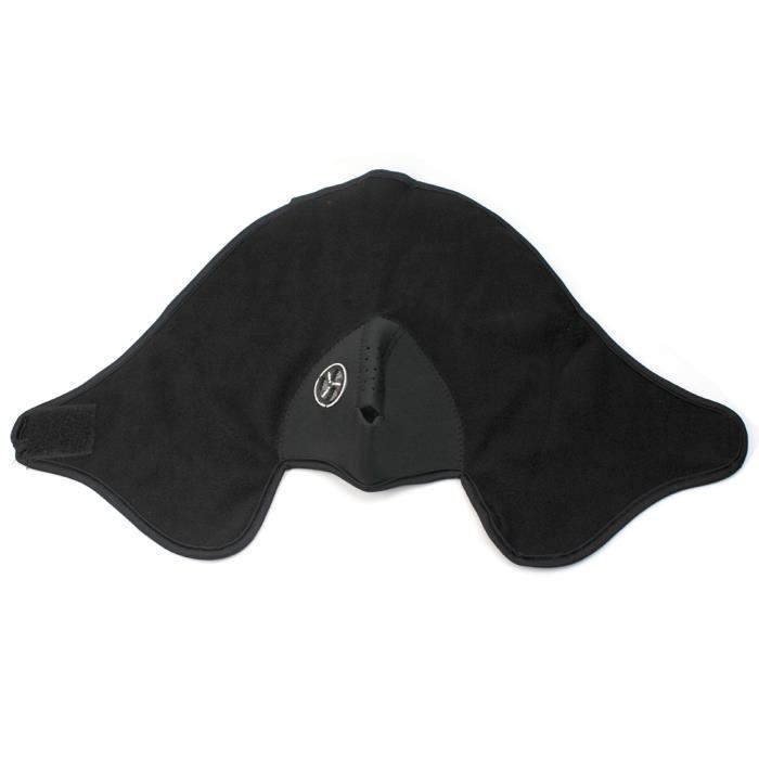Balaclava Mask Neck Warmer - Black - Fleece Neoprene - Breathable - Unisex - Winter Sports