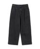 UCLA Unisex Single-Pleat Wide Denim Pants [Black] (Ubadp90)