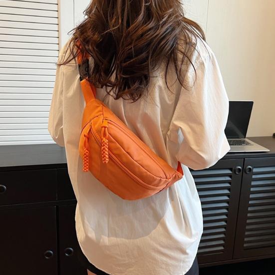 Marsupio a tracolla da donna con tracolla regolabile, tasche multiple con cerniera, portafoglio casual per sport, viaggi e vacanze
