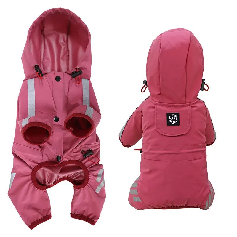 Huisdier Regenjassen Hond Reflecterend Waterdicht Puppy Regenjassen met Capuchon voor Kleine Middelgrote Honden Jumpsuit Chihuahua Franse Bulldog Overall