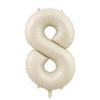 32/40Inch Cream Color Number Balloons 1-9 Large Digital Foil Helium Ball Girl Kids Adult Happy Birthday Party Decoration Wedding