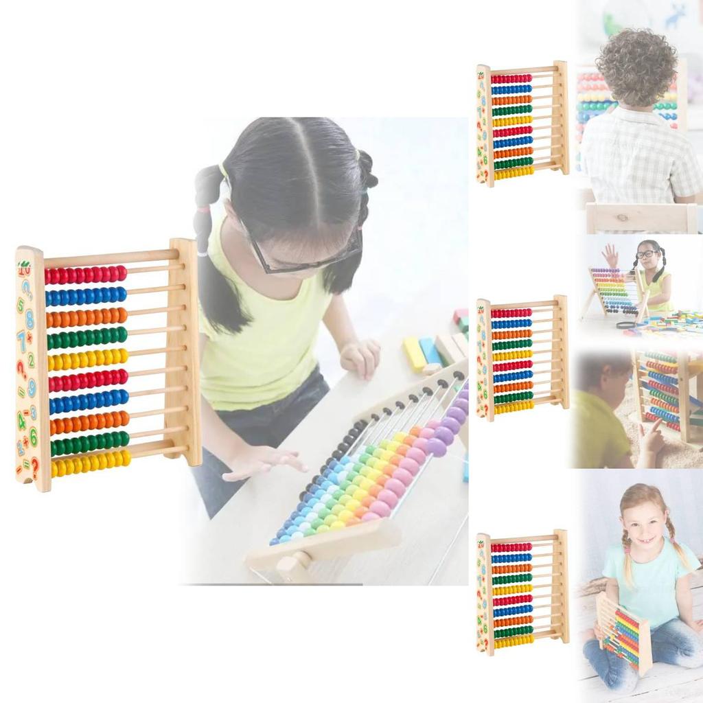 Hölzerner Kinder-Frühbildungs-Abakus-Rahmen mit zehnstufigem Zählen für Mathe-Lernen und Fähigkeitsentwicklung