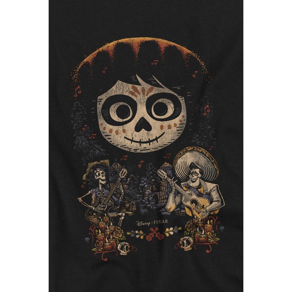 Coco Mens Ernesto Miguel Hector Painted Poster With Skull T-Shirt