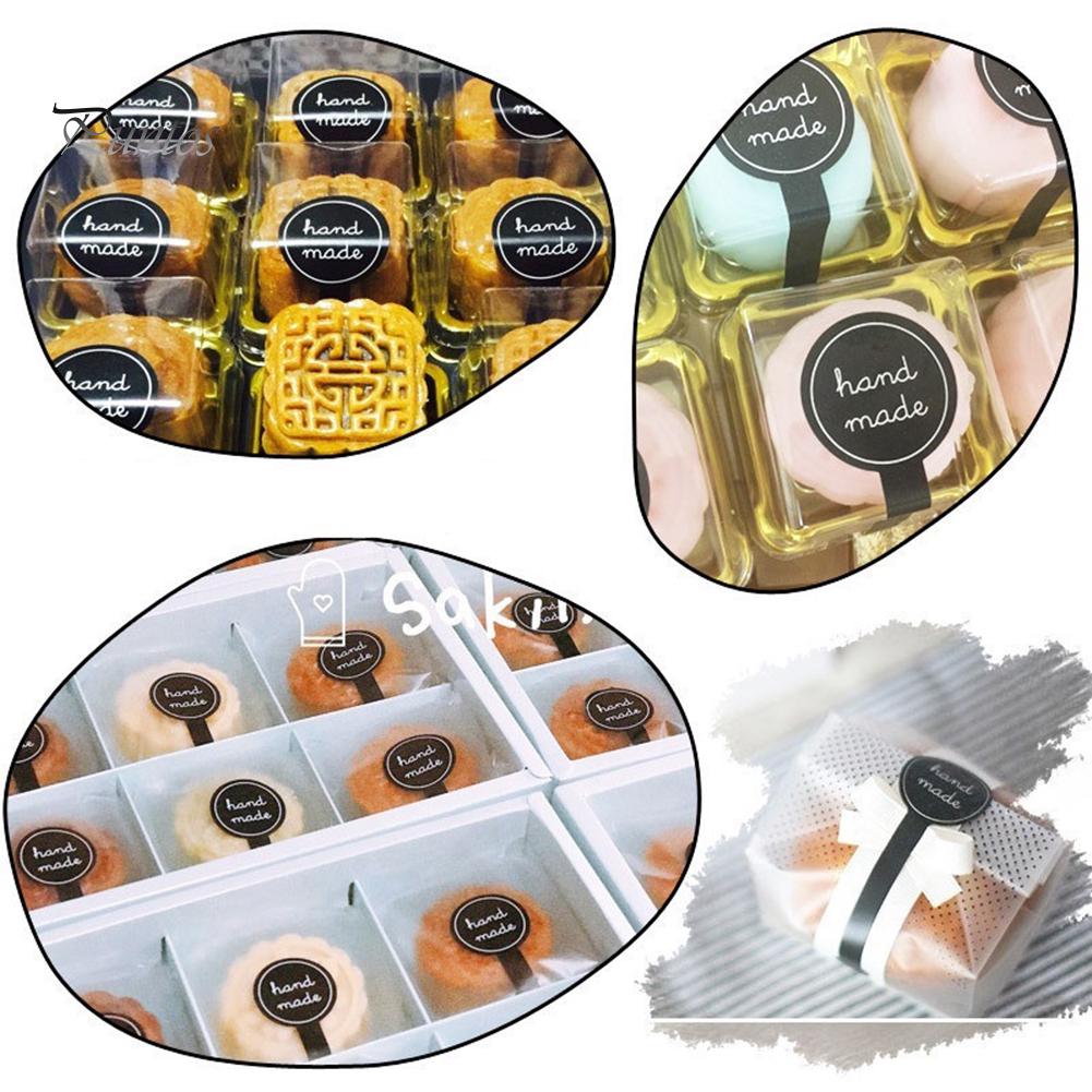 Puntos 200Pcs Hand Made Long Sealing Pastes Stickers Gift Packaging Adhesive Label